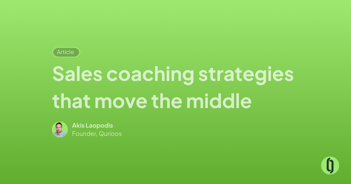 Sales coaching strategies that move the middle